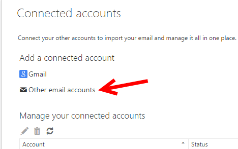 email outlook account another password ok enter address step then