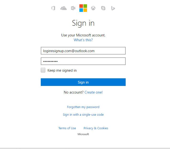 msn hotmail sign in page